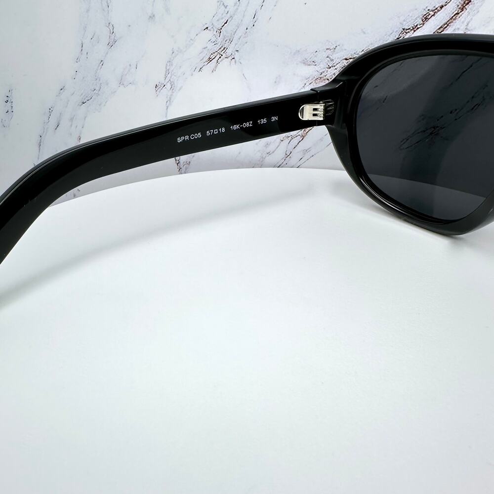 New PRADA Sunglasses PR C05S 16K08Z Black 2025 Collection Aviator Shield Mask - Picture 11 of 16